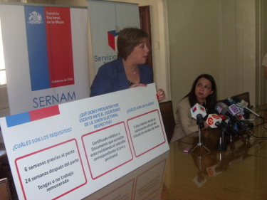 Ministra Loreto Seguel anunciando la nueva legislación.
