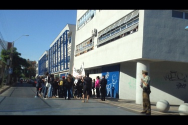 Profesores de Machalí se manifestaron en Rancagua.
