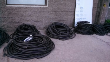 Los cables incautados por la BIRO.