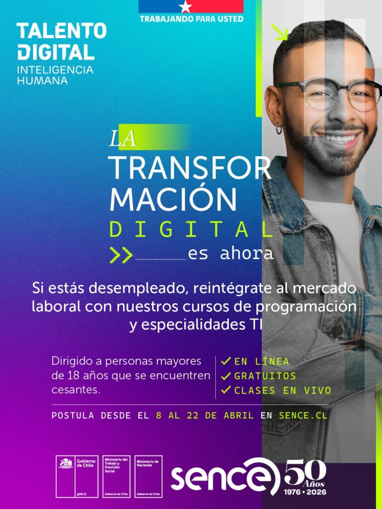 Sence lanza masiva capacitación digital en O’Higgins: 1.825 cupos sin costo