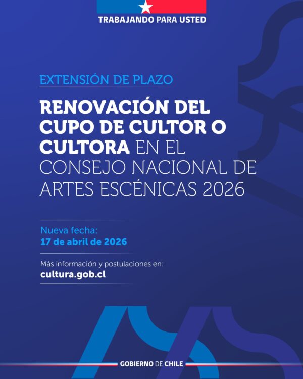 Extienden plazo para renovar cupo de cultores en Artes Escénicas