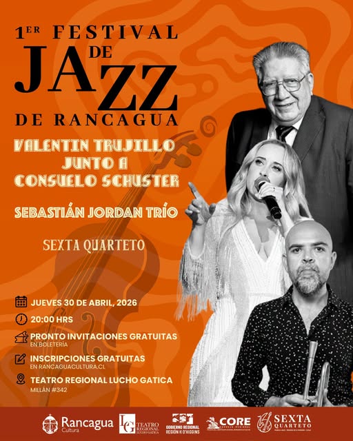 1º Festival de Jazz en Rancagua traerá a Valentín Trujillo y Consuelo Schuster al Teatro Regional