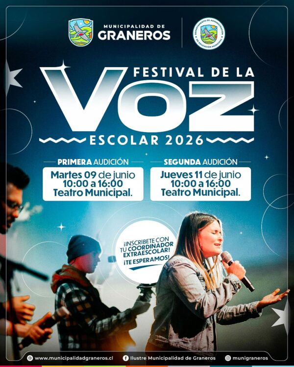 Graneros abre convocatoria para el Festival de la Voz Escolar 2026