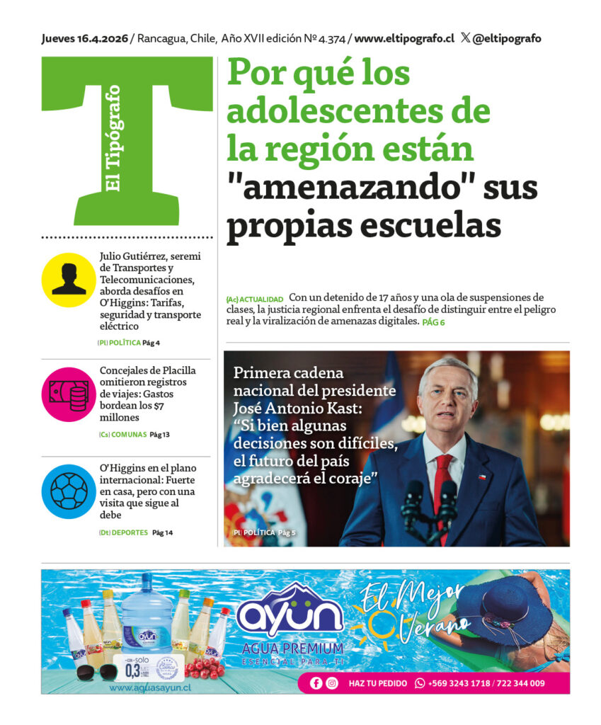 Revisa la edición de El Tipógrafo de este jueves 16 de abril