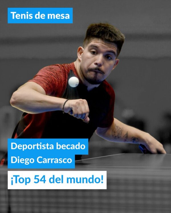 Diego Carrasco da un gran salto en el ranking mundial de para tenis de mesa