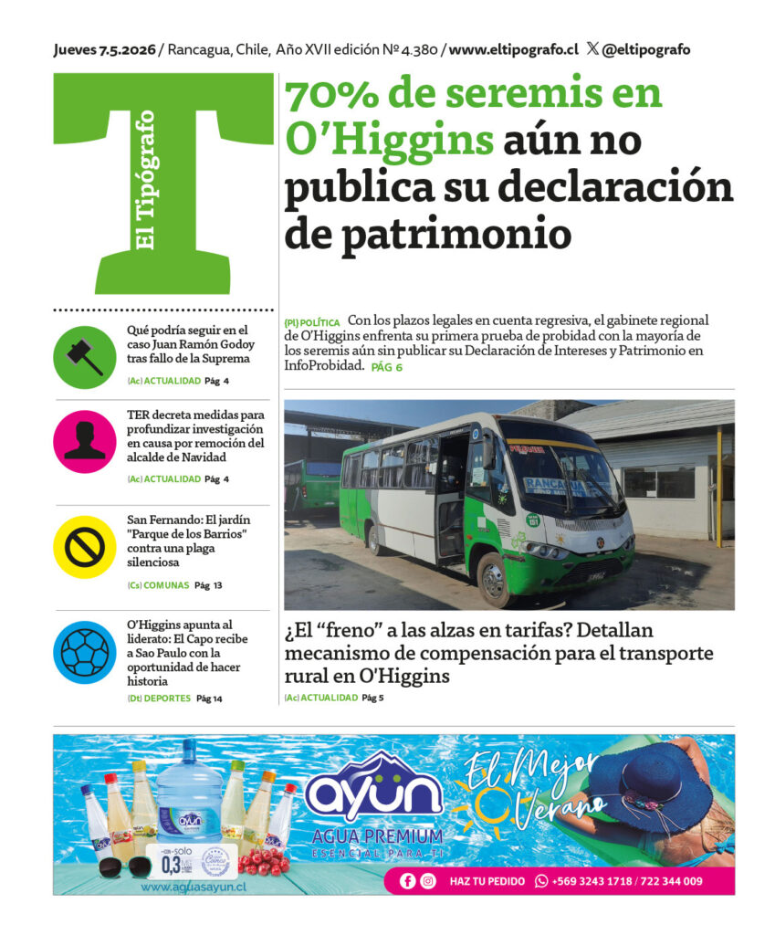 Revisa la edición de El Tipógrafo de este jueves 7 de mayo