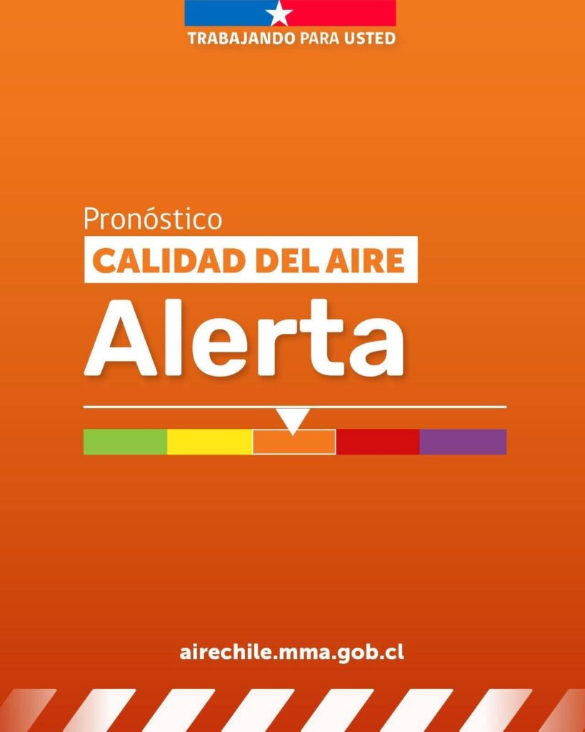 Declaran Alerta Ambiental en 17 comunas de O'Higgins durante este lunes