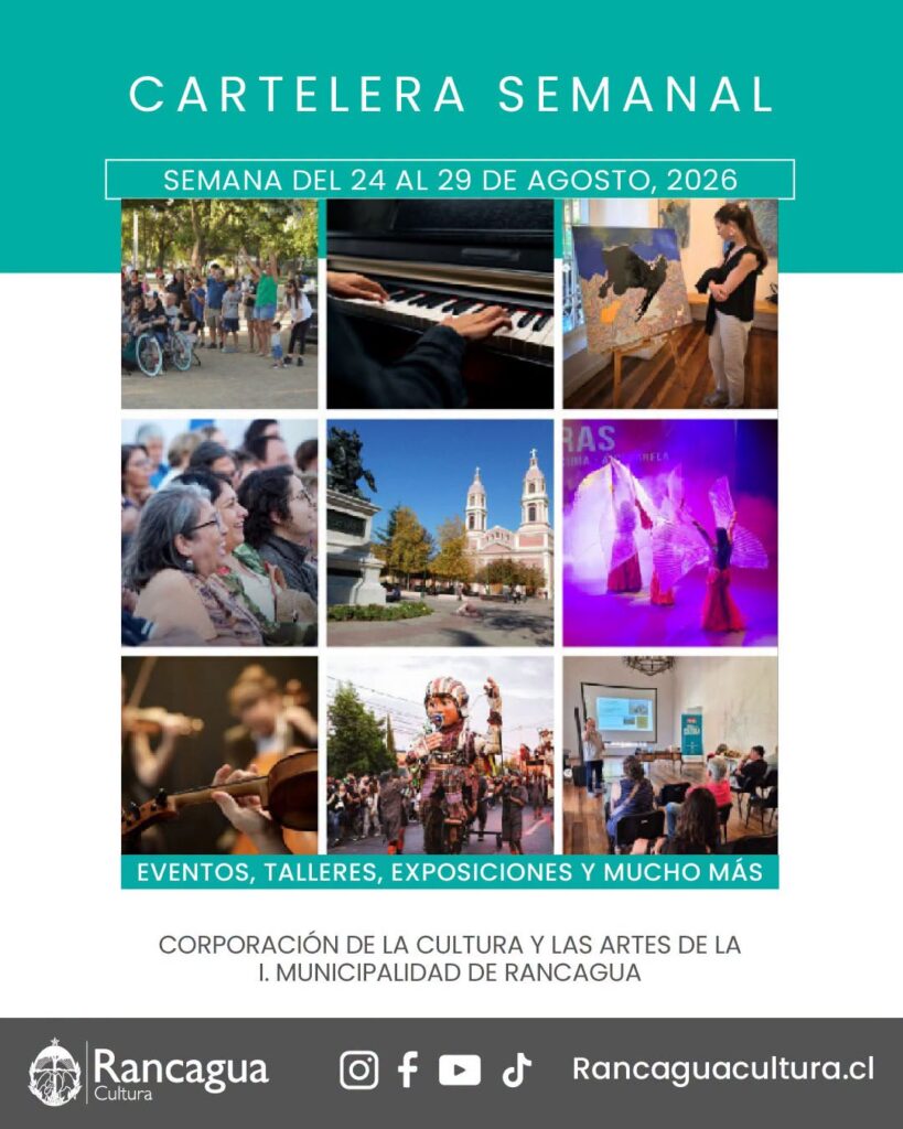 Rancagua se llena de panoramas: Música, teatro, humor y cine marcan la semana