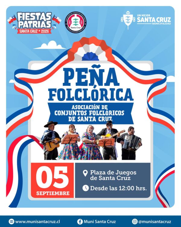 Santa Cruz celebrará las Fiestas Patrias con gran peña folclórica este sábado